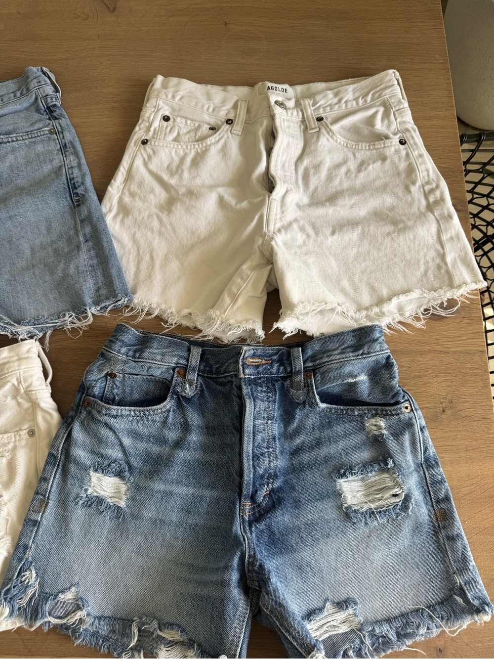 Bundle of 4 denim shorts - AGOLDE, CITIZENS OF HUMANITY, FREE PEOPLE